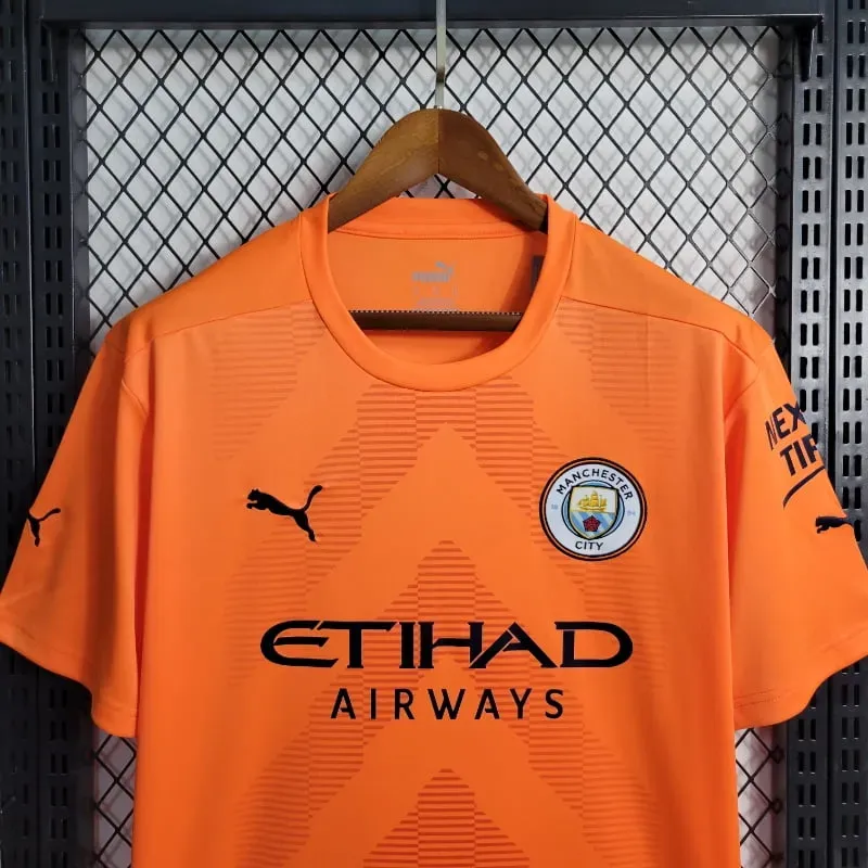 2022-2023 Goalkeeper Manchester City Orange Soccer retro kit