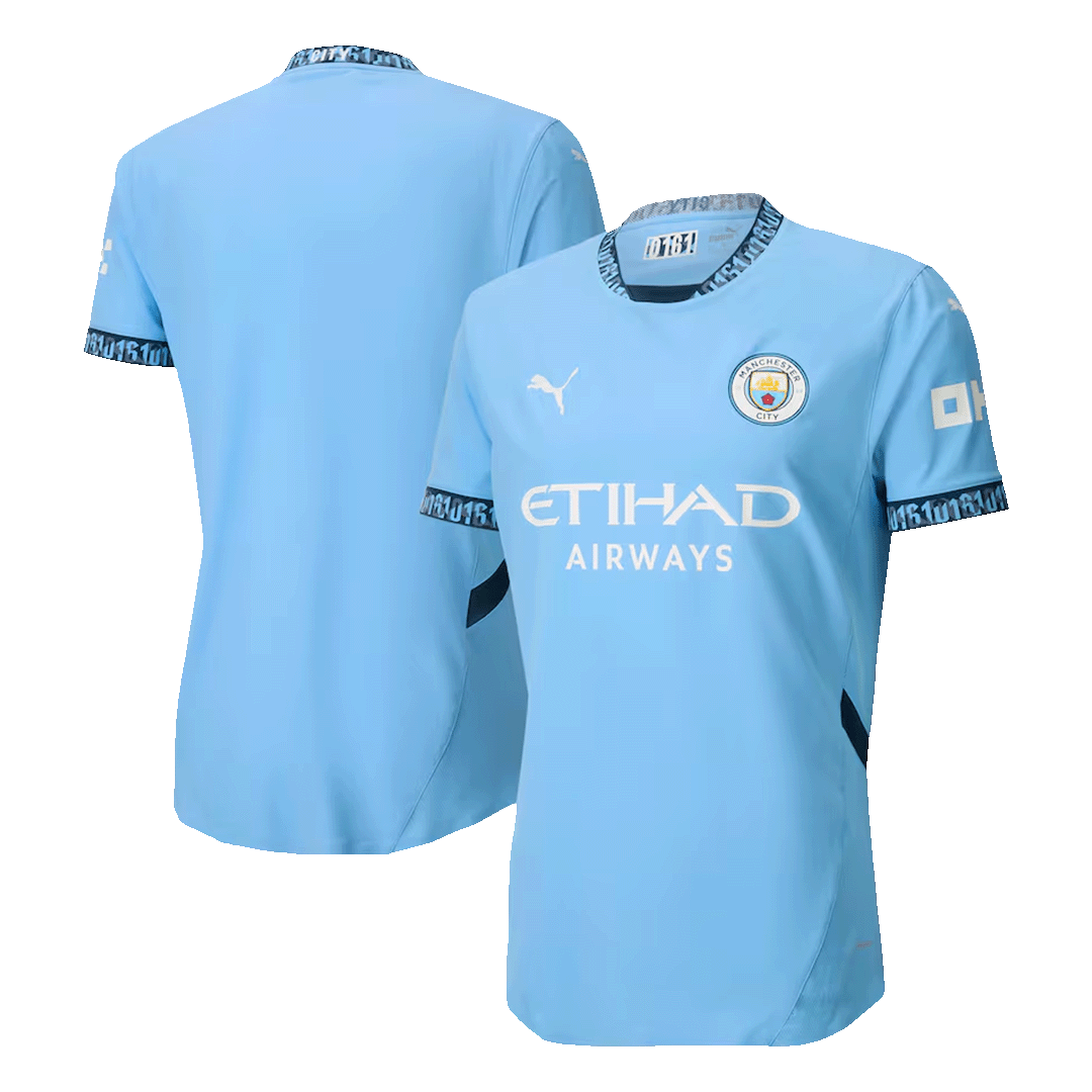 Player Version Manchester City Home Soccer Jersey 2024/25Authentic Kit