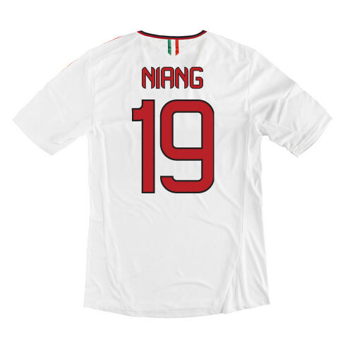13-14 AC Milan 19 Niang Away White Soccer Shirt - Official Replica 356