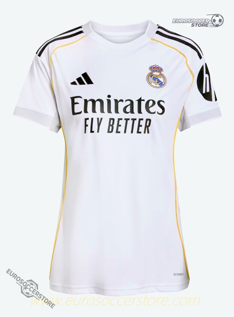 Authentic Real Madrid Women's Home Football Jersey for the 25-26 Season