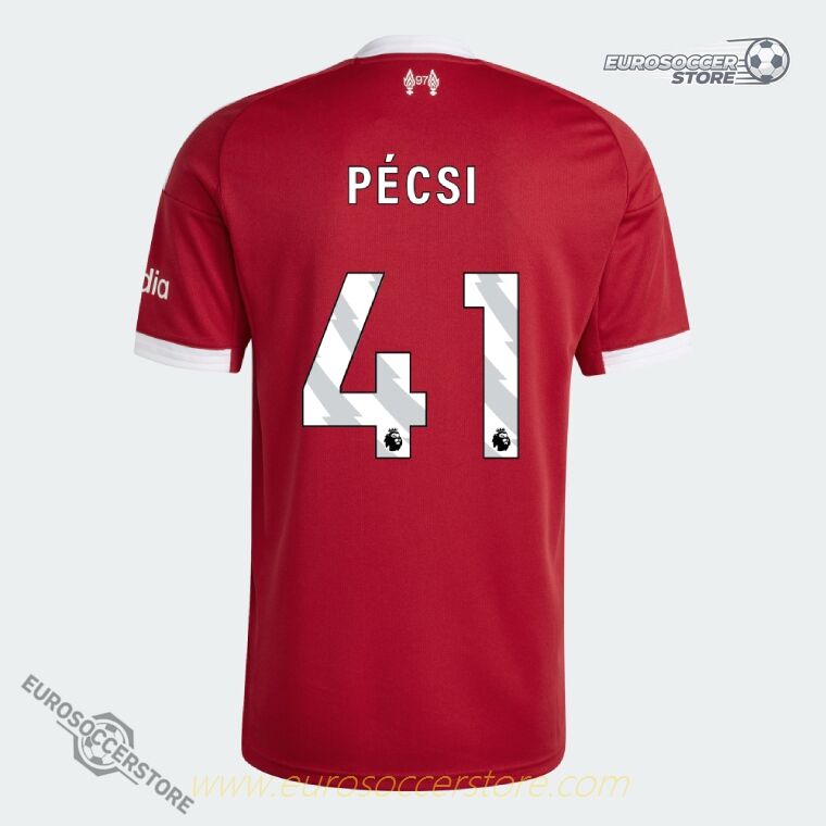 Home Jersey of Liverpool PÉCSI 41 for the 25-26 Season