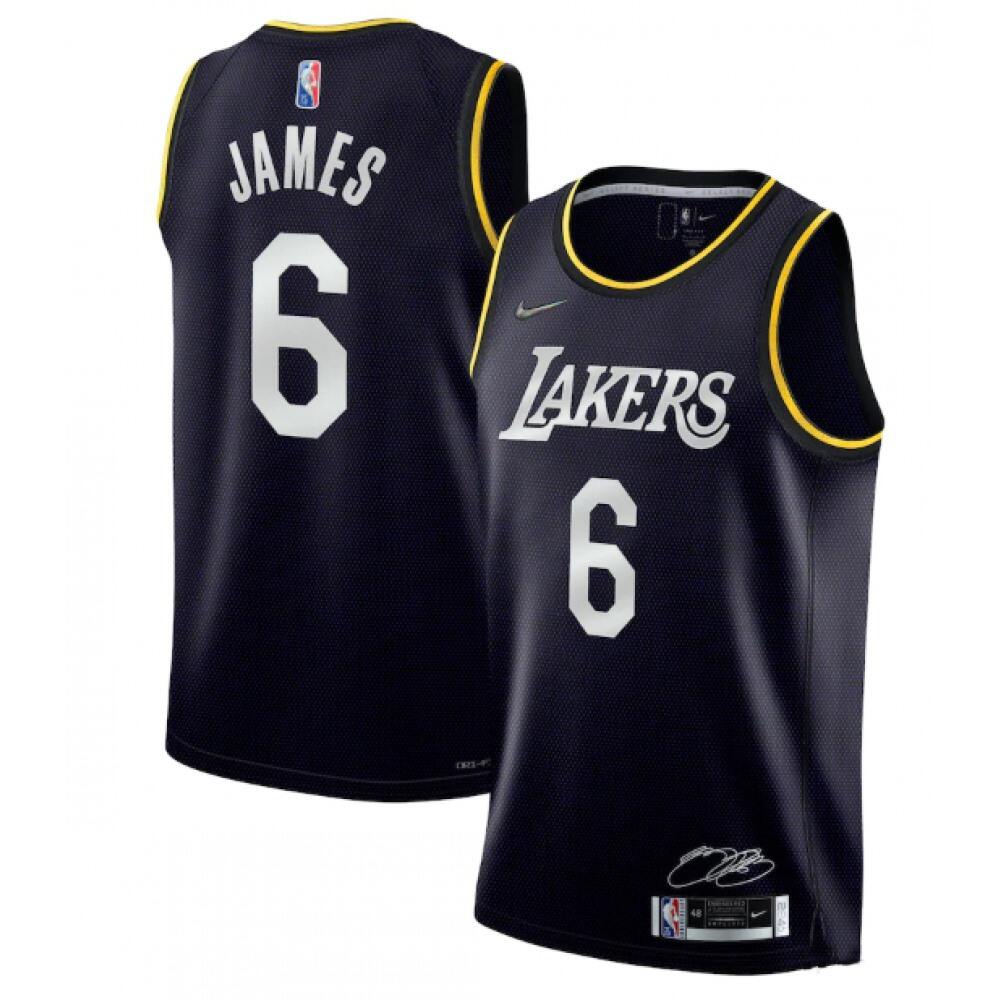 Men's Los Angeles Lakers 2022 Black 75th Anniversary Select Series MVP Swingman Jersey