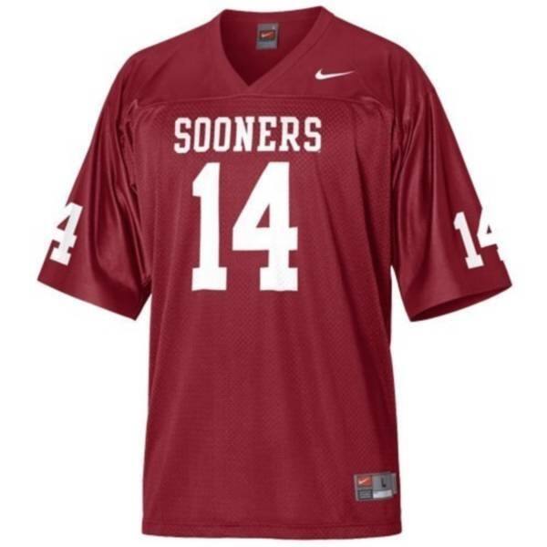 Youth Oklahoma Sooners #14 Sam Bradford Youth(kids) Red V9c Jersey