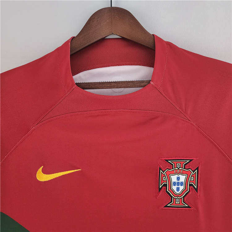 Portugal 2022 World Cup Home Red Soccer Jersey Football Shirt - World