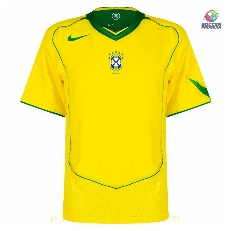 Brazil Home Team Soccer Shirt 2004 2005
