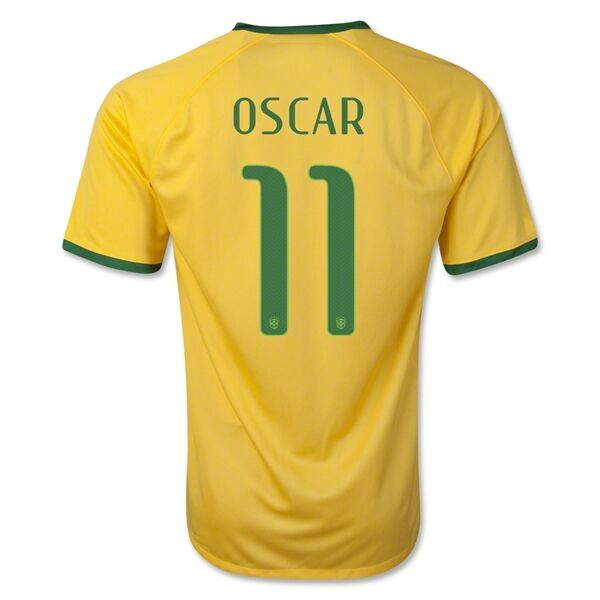 2014 Brazil 11 OSCAR Home Yellow Jersey Shirt - Official Replica 4820
