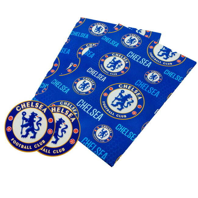 Chelsea FC Text Gift Wrap - authentic style