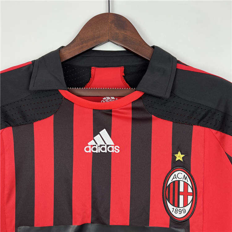 AC Milan 0708 Home Retro Long Sleeve Shirt - Official Replica 8825