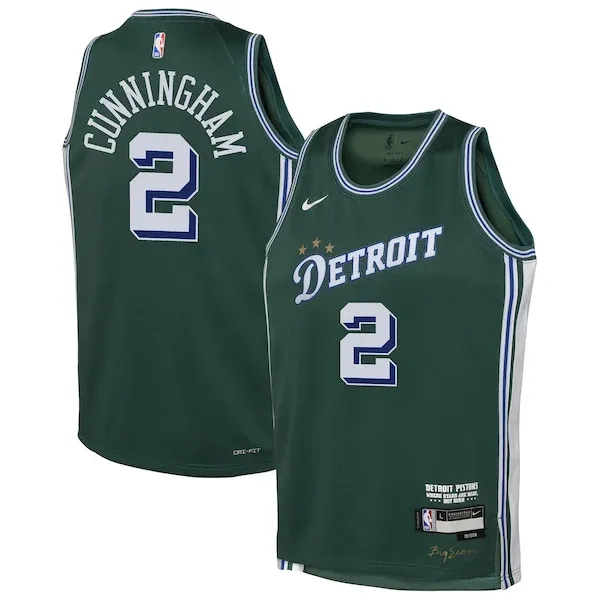 Cade Cunningham DET Swingman Jersey - high-quality modern - Green