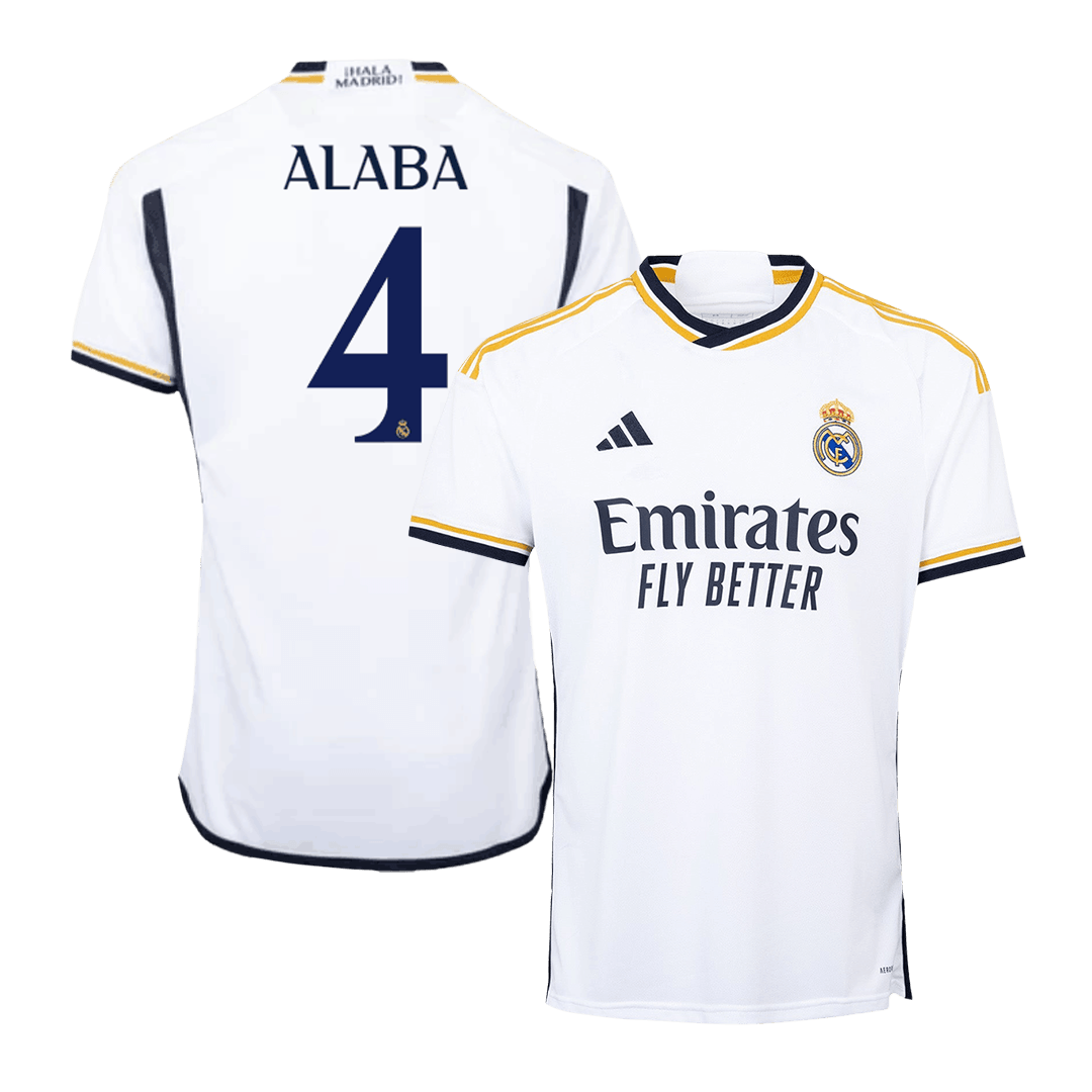 Real Madrid 2324 Home Soccer Jersey Football Shirt ALABA 4 - Official