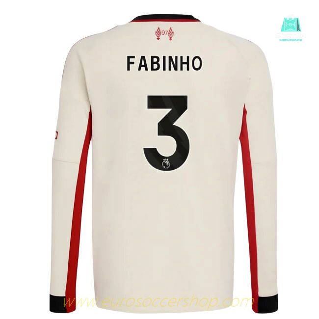 2025-2026 Liverpool Away Long Sleeve Shirt (Kids) (Fabinho 3)