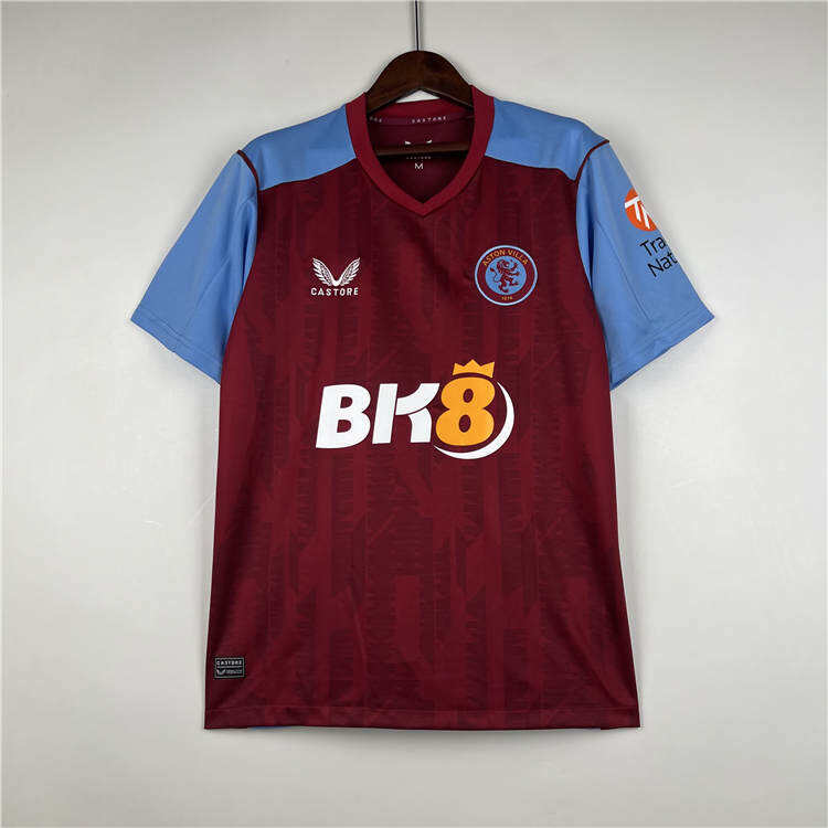 Aston Villa 2324 Home Soccer Jersey Red Football Shirt - Official