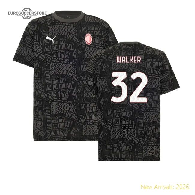 2025-2026 Ac Milan Ftblculture Tee Aop (black) (walker 32)