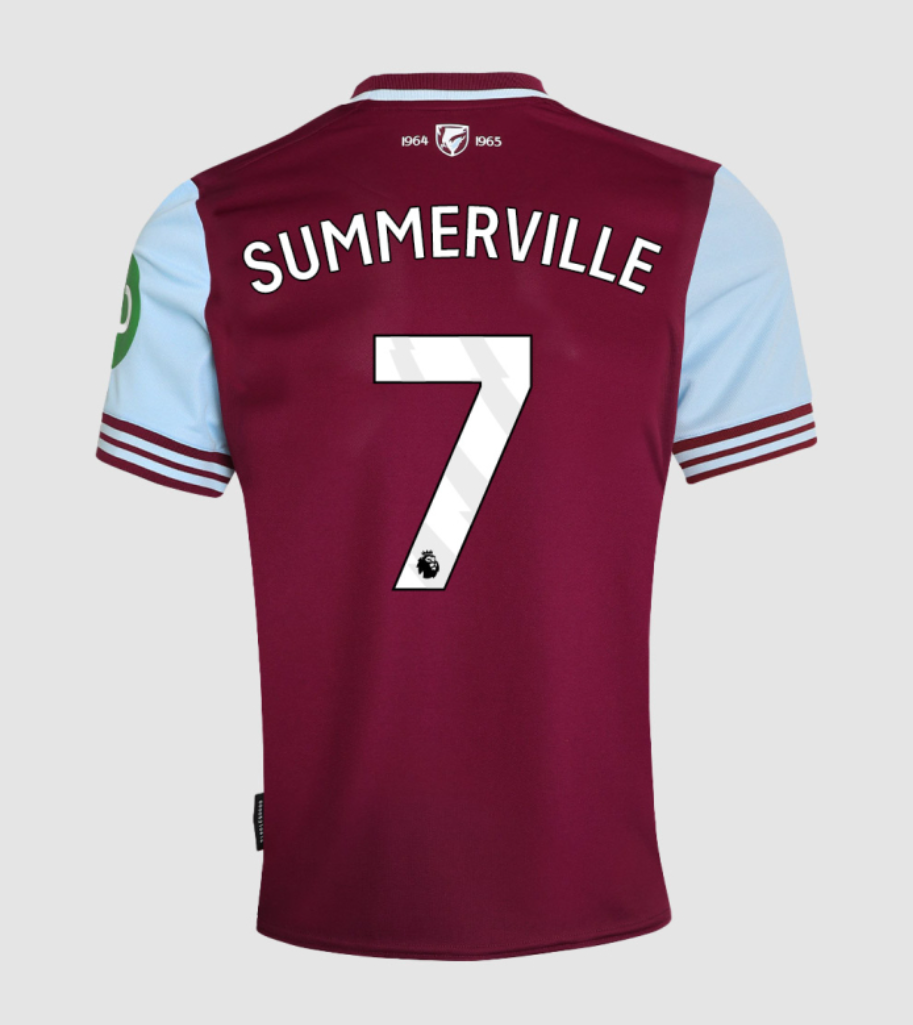 24-25 West Ham United Home SUMMERVILLE 7 Football Shirt