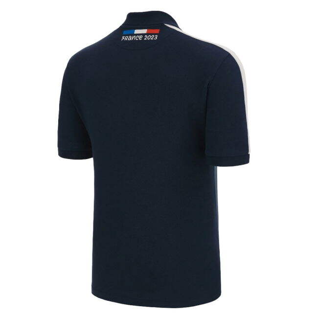 Genuine Official RWC 2023 Fance Cotton Poly Polo Piquet Shirt (Navy)