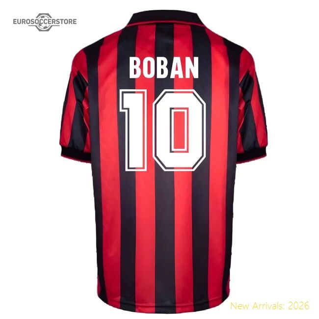 Premium Ac Milan 1996 Home Retro Shirt (boban 10) - Supporter Edition