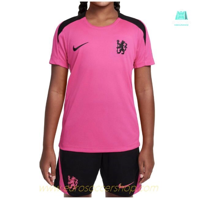 2024-2025 Chelsea Strike Dri-Fit Training Shirt (Pink) - Kids