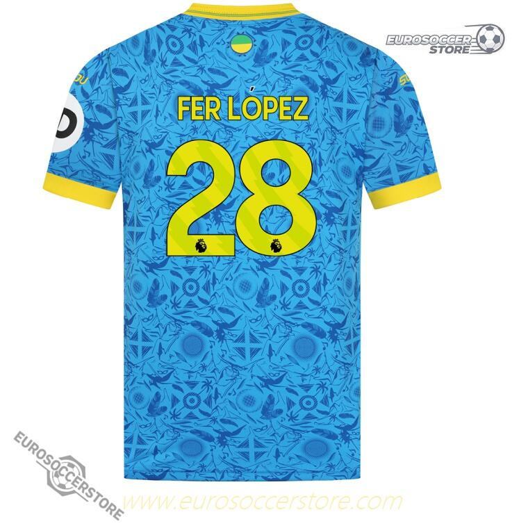 FER LÓPEZ 28 Third Jersey for Wolverhampton Wanderers 25-26 Season
