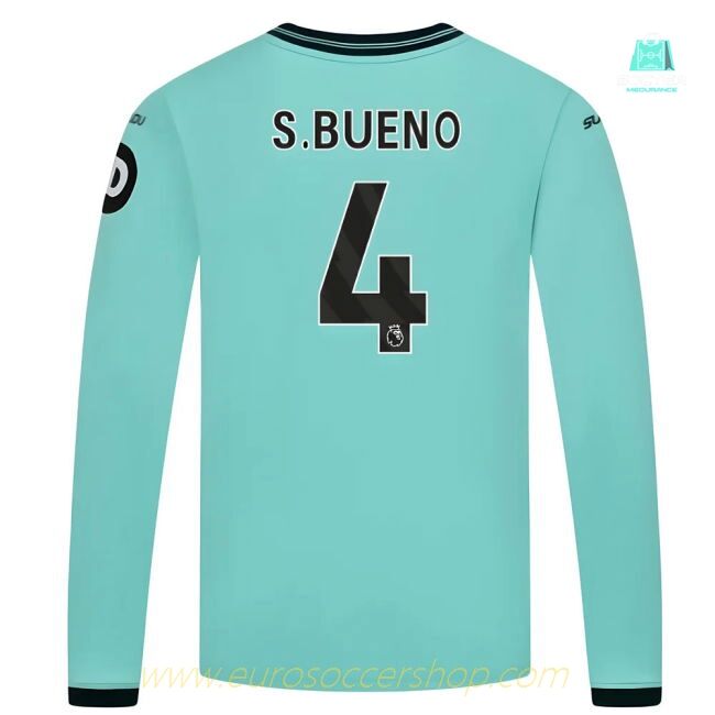 2025-2026 Wolves Long Sleeve Away Shirt (Kids) (S.Bueno 4)