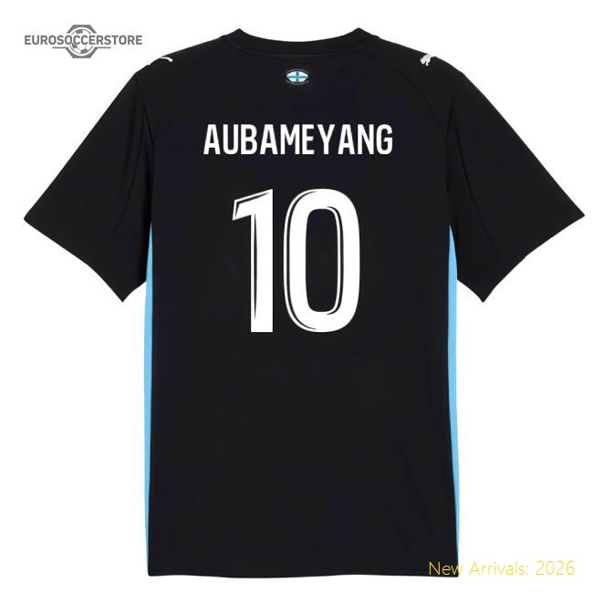 Top-Quality 2025-2026 Marseille Away Shirt (Kids) (Aubameyang 10)