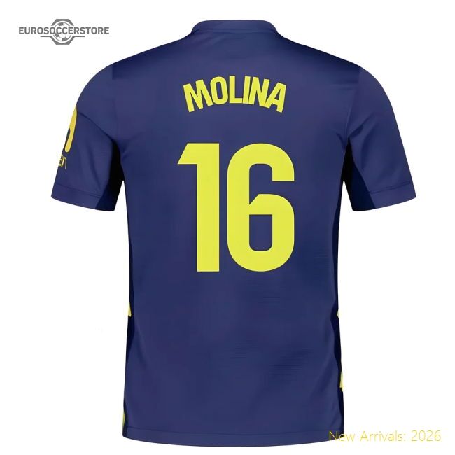 Atletico Madrid Football Molina Away Premium Jersey Performance Fabric