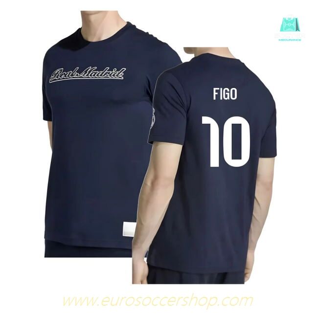 2025-2026 Real Madrid US Tee (Navy) (Figo 10)