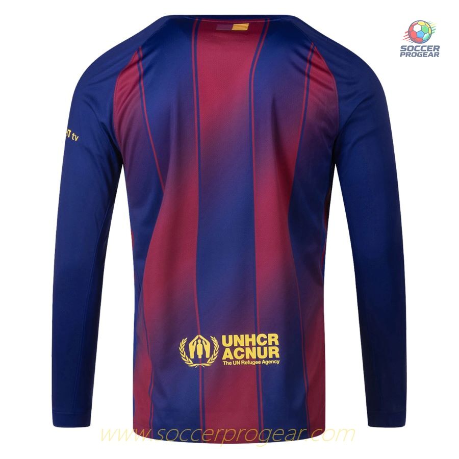 Barca 2025-26 Edition Home Long Sleeve Version Football Jersey