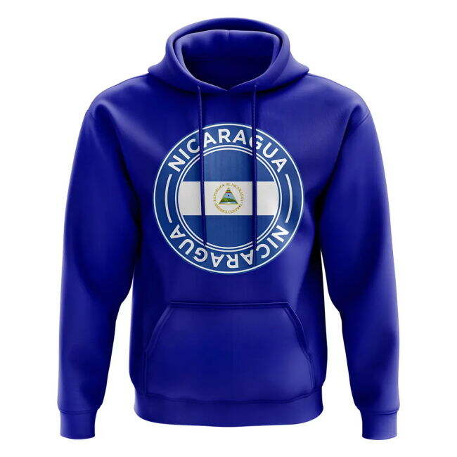 Nicaragua Football Badge Hoodie (Royal)
