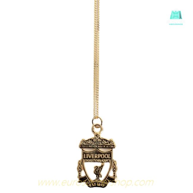 Liverpool FC 18ct Gold Plated on Silver Crest Pendant & Chain