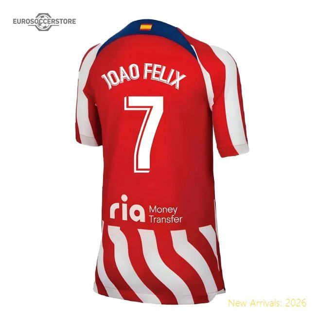 Authentic Home Atletico Madrid Joao Felix Jersey 2022-2023 Lightweight