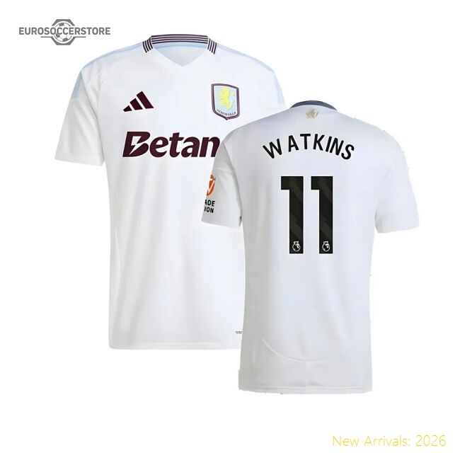 2024-2025 Aston Villa Away Pro-level Jersey Watkins Adidas Climacool