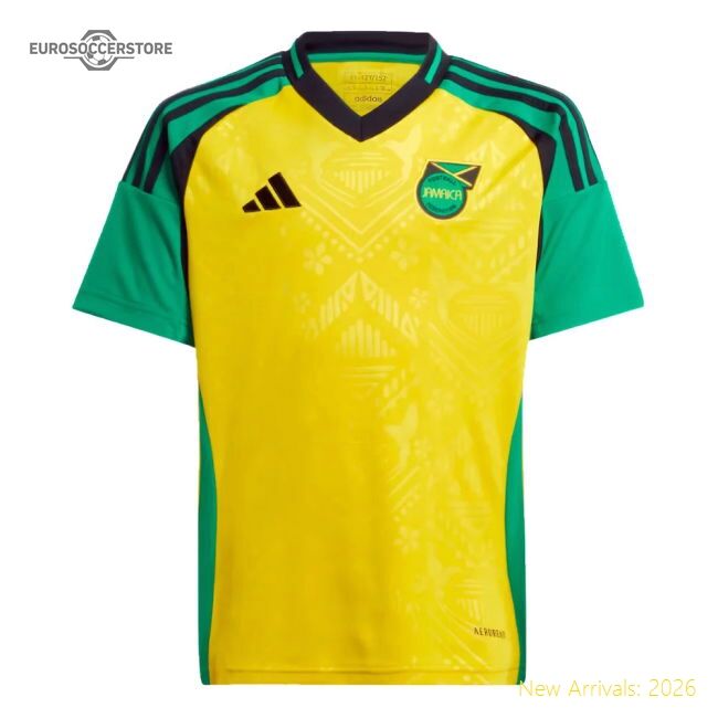 Durable Jamaica Kids 20242025 Home Shirt () Breathable