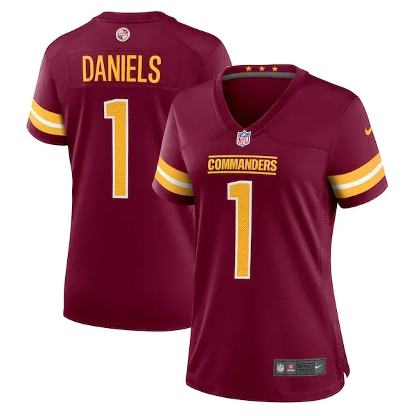 None Jayden Daniels Game Jersey - Burgundy | NFL Player Jersey