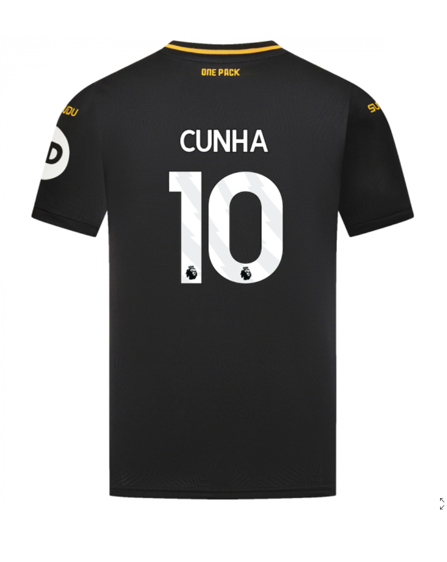 Away Jersey of Wolverhampton Wanderers for 24-25 Season with CUNHA 10