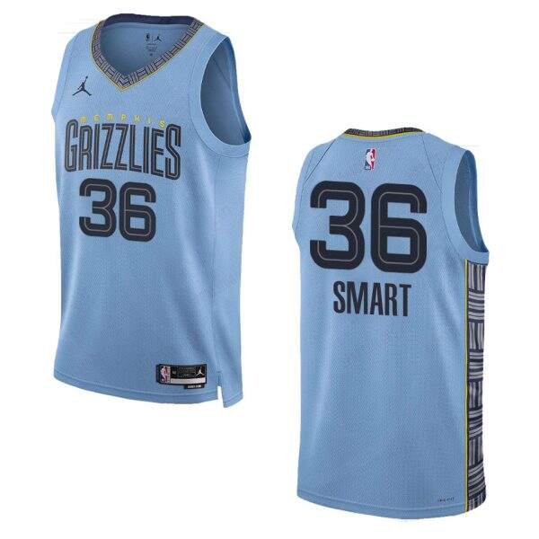Memphis Grizzlies #36 Marcus Smart Blue Men¡¯s 2022-23 Youth NBA Nike Statement Edition Jersey