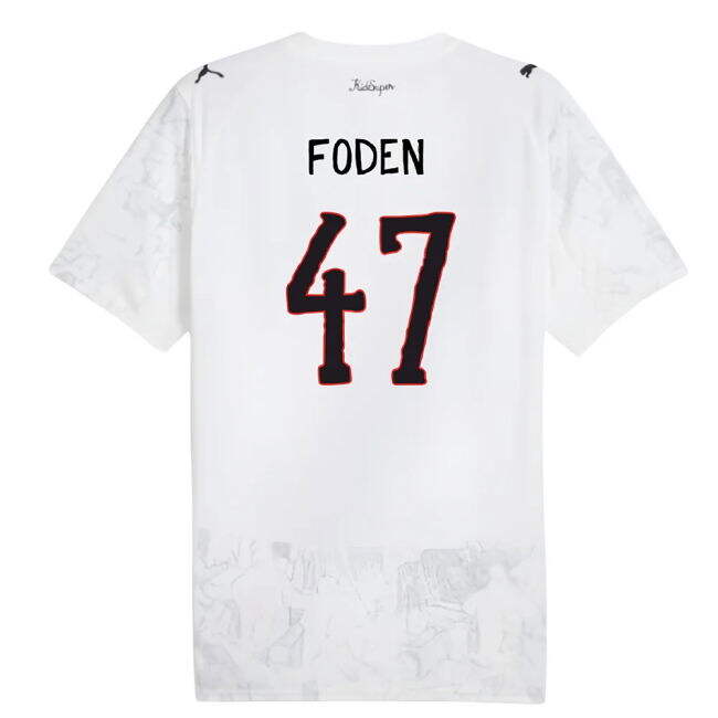 Manchester City 2025-20 Home Football Kit Foden 47 M S Kids