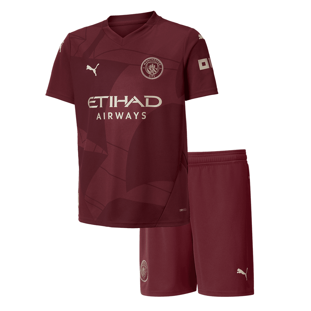 Manchester City Third Away Kids Soccer Jerseys Kit