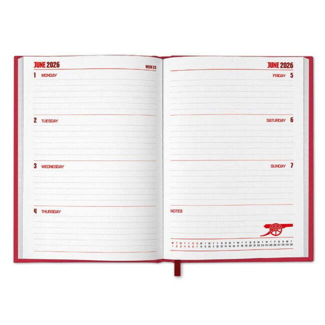 Diary 2026 Arsenal Historic Club Retro Jersey - 2025-2026