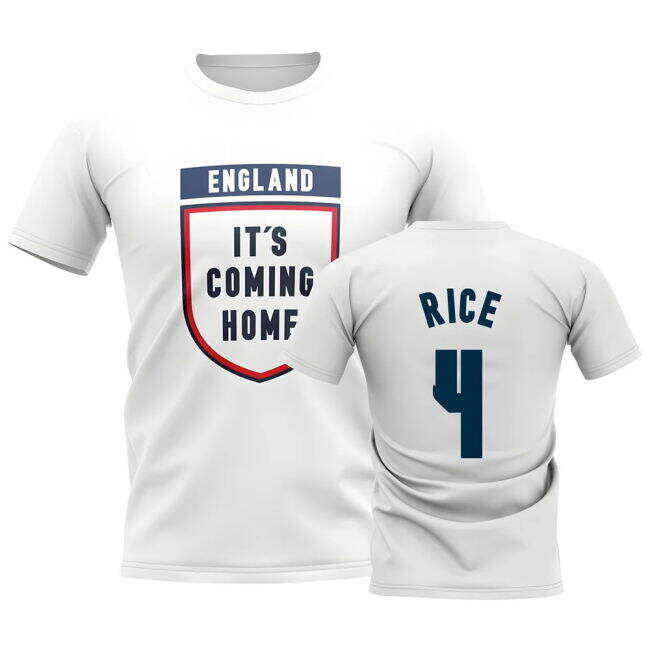 Low Cost England Its Coming Home T-Shirt (Rice 4) - White Elegant