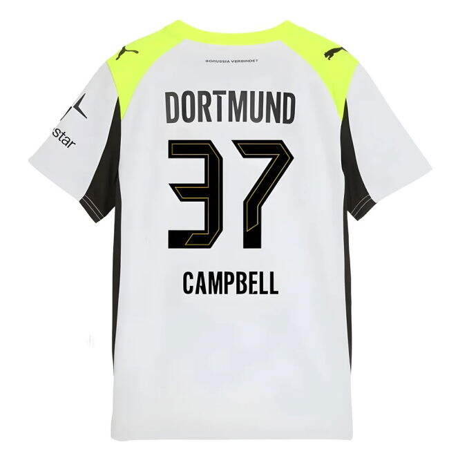 Borussia Dortmund official style Away Shirt 2025-2026 (Children