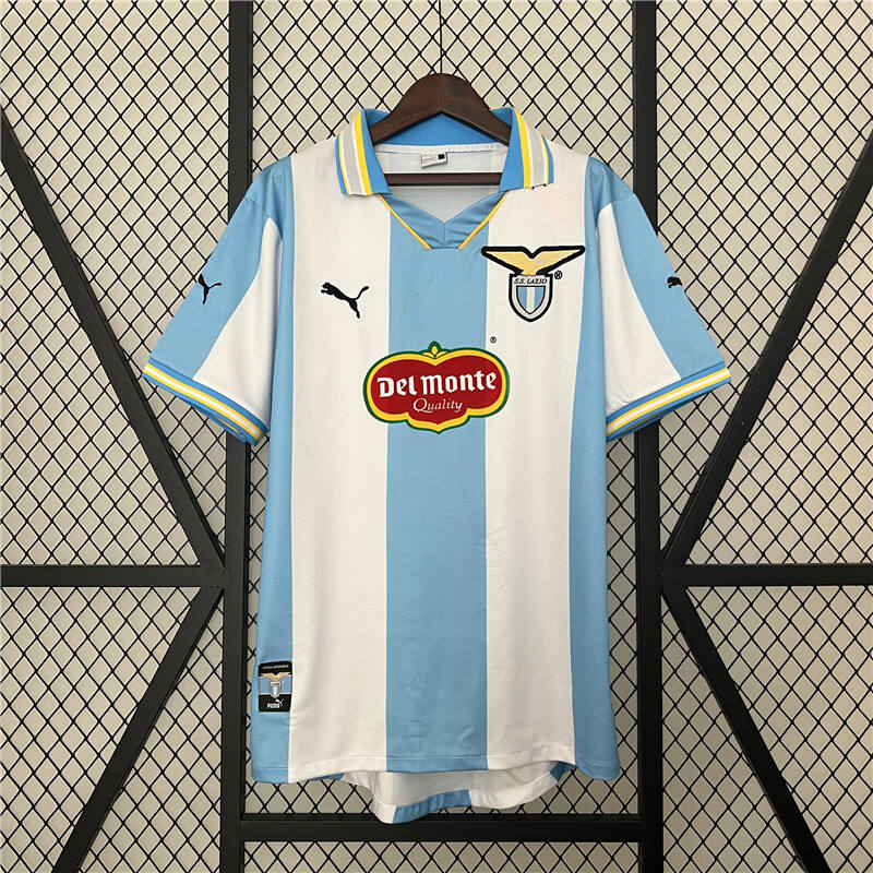 9900 Lazio Retro Home Soccer Jersey Football Shirt - Official Replica