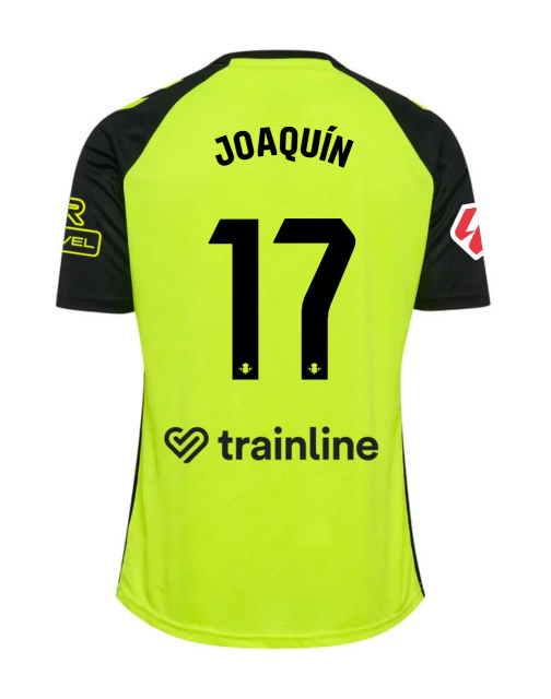 Away Jersey of Real Betis, featuring JOAQUÍN with number 17 for the 24-25 season