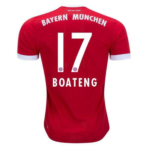 Bayern Munich Home 201718 Boateng 17 Soccer Jersey Shirt - Official