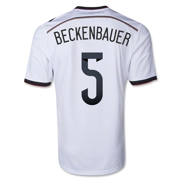 2014 Germany 5 BECKENBAUER Home White Soccer Jersey Shirt - Official