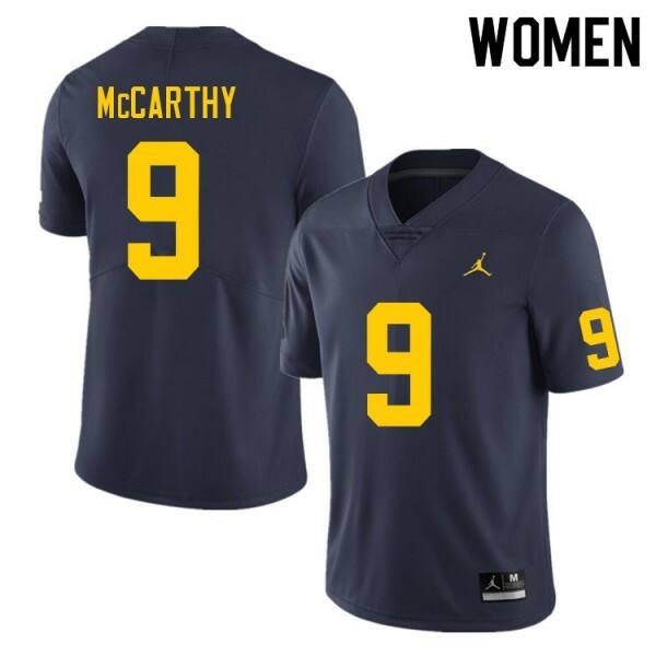 Women Michigan Wolverines Navy #9 Jordan Team Color Performance