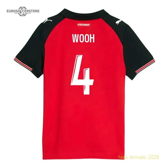 Popular 2025-2026 Stade Rennais Home Shirt (Kids) (Wooh 4)
