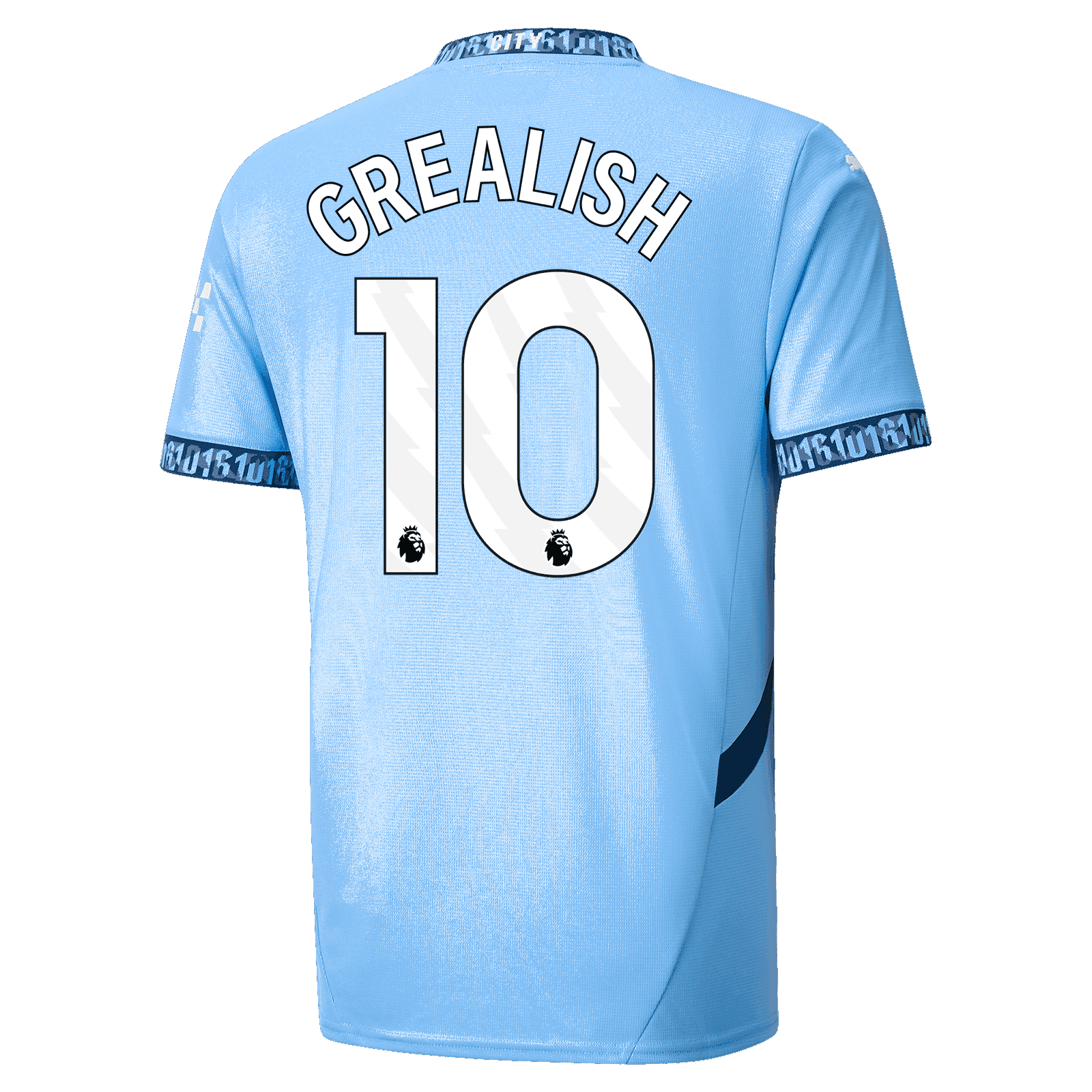 Manchester City's 24-25 Home Jersey, featuring Jack Grealish with the number 10.