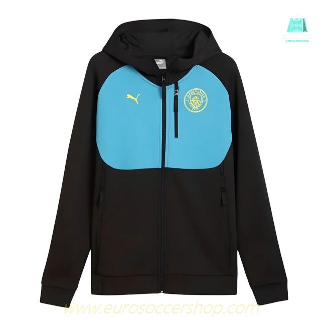 2024-2025 Man City Pumatech Full Zip Hoody (Black)