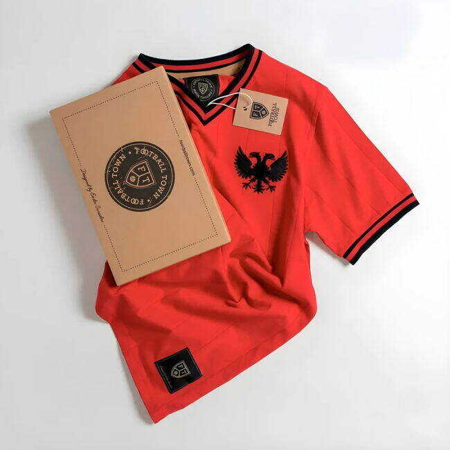 Convenient Vintage Albania Home Shqiponj? Soccer Shirt Cute