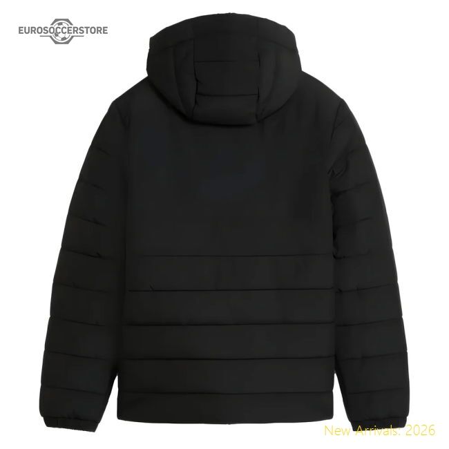 Official 2025-2026 Man City Hooded Padded Coat (black) - Kids